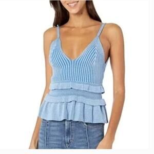 BCBGeneration Blue Knit Tank Top XS